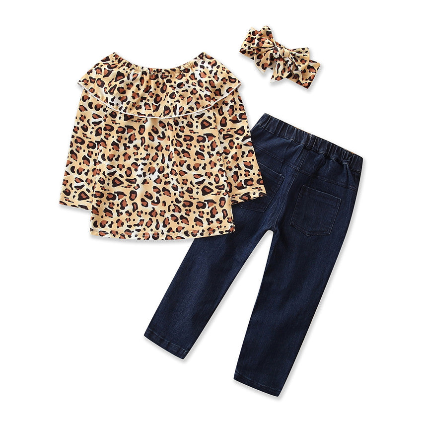 Girls Yellow Printed Pure Cotton Top with Trousers & Headband
