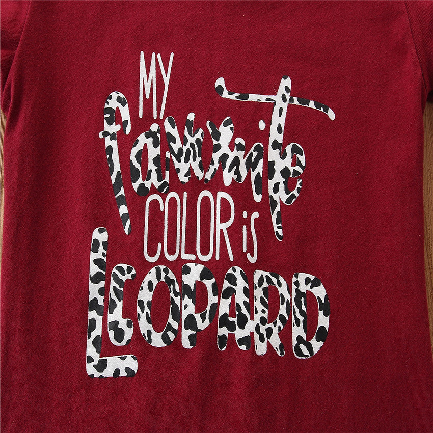 Girls Red & Pink Printed Pure Cotton Top With Trousers