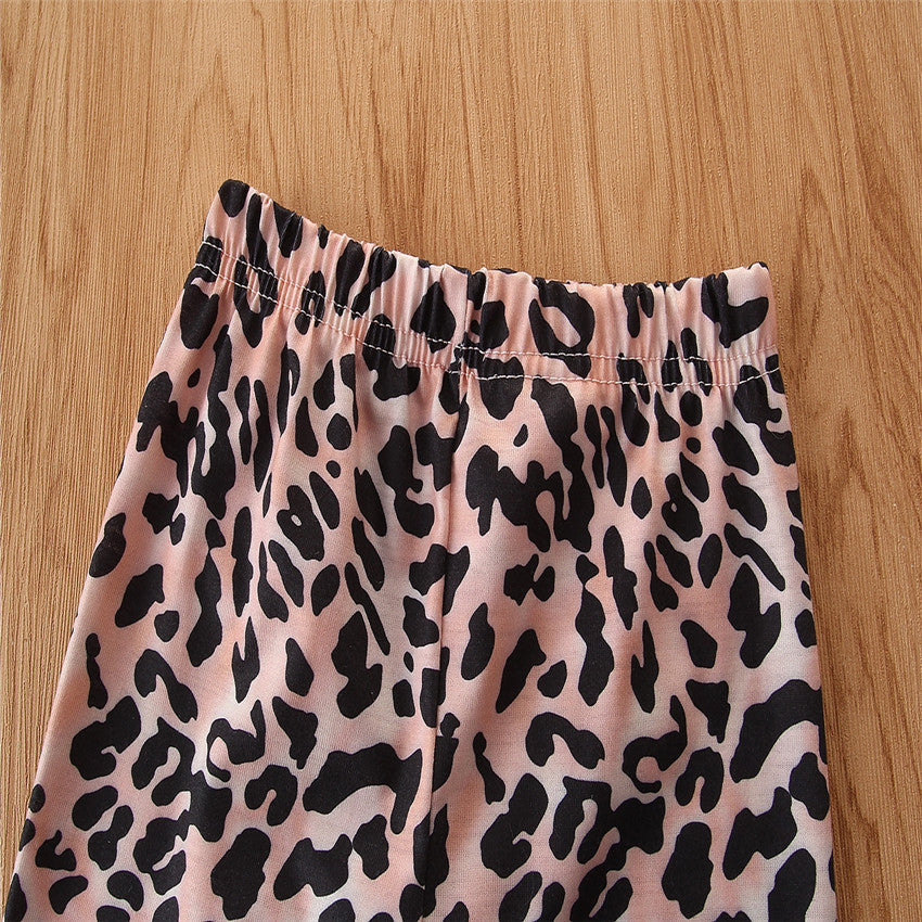 Girls Red & Pink Printed Pure Cotton Top With Trousers