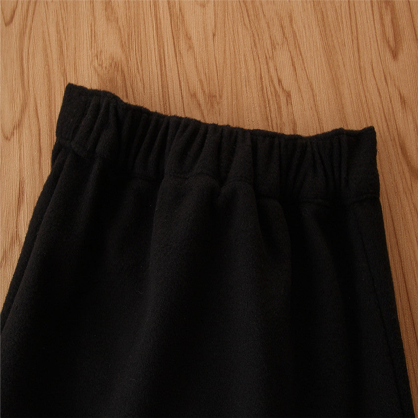 Brown Girls High Neck Top With Mini Skirt