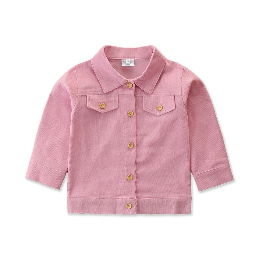 Infant Girls Pink Typography Printed Tailored Jacket