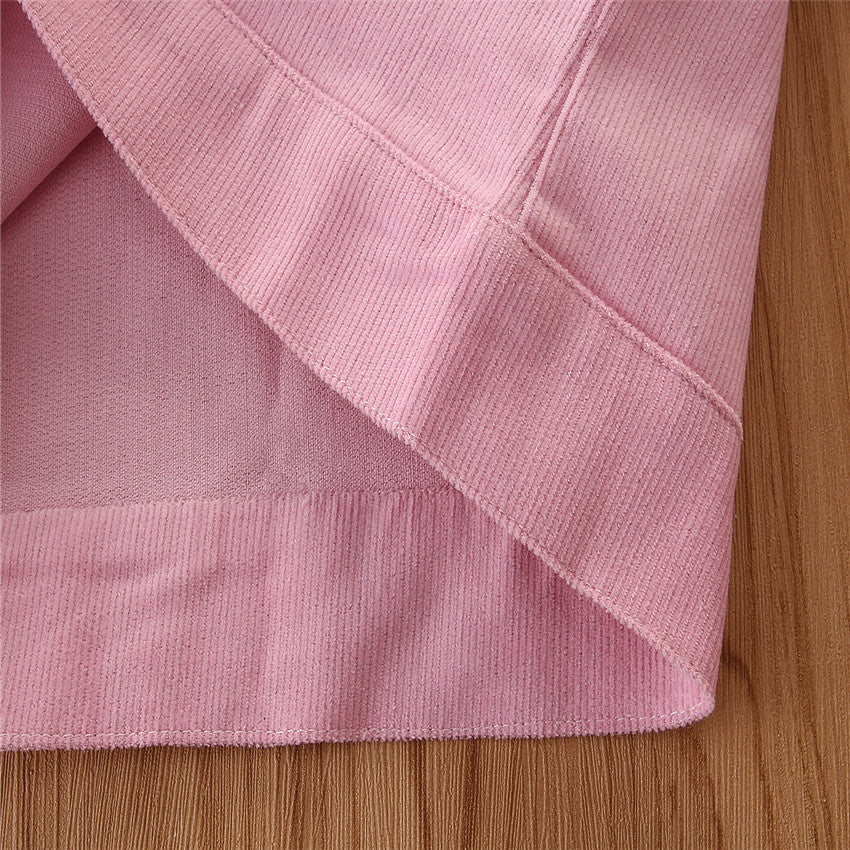 Infant Girls Pink Typography Printed Tailored Jacket