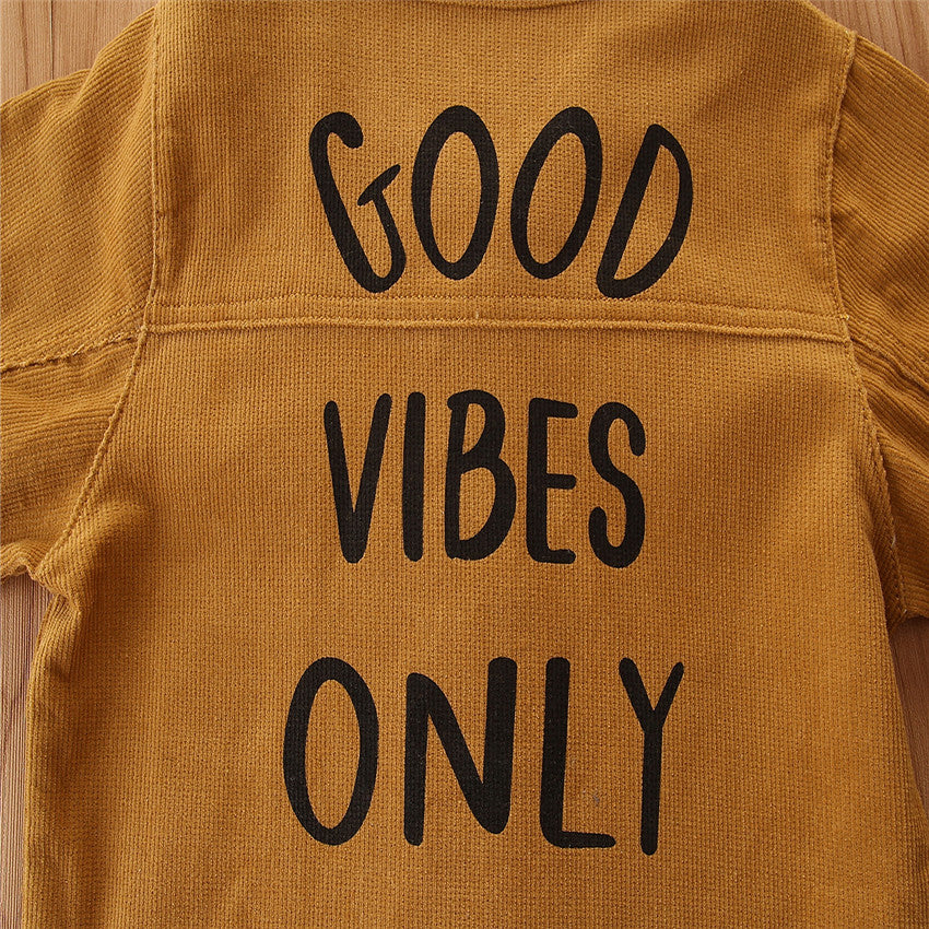 Girls Mustard Yellow Spread Collar Tailored Jacket