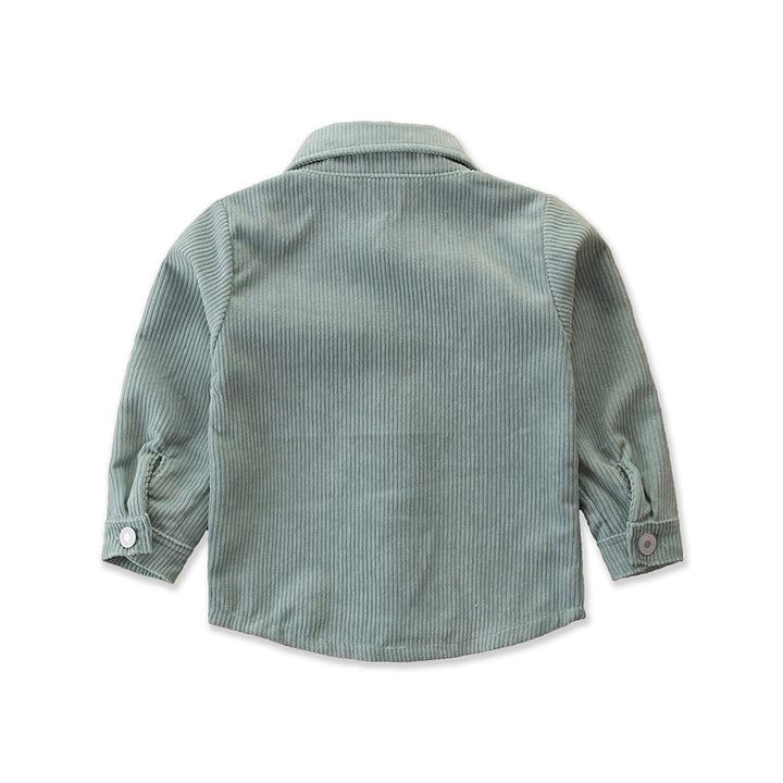 Girls Blue Striped Spread Collar Long Sleeves Windcheater Cotton Tailored Jacket
