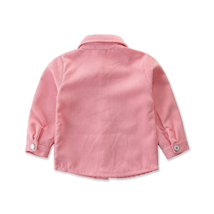 Girls Pink Self Design Windcheater Cotton Tailored Jacket