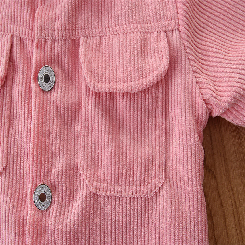 Girls Pink Self Design Windcheater Cotton Tailored Jacket