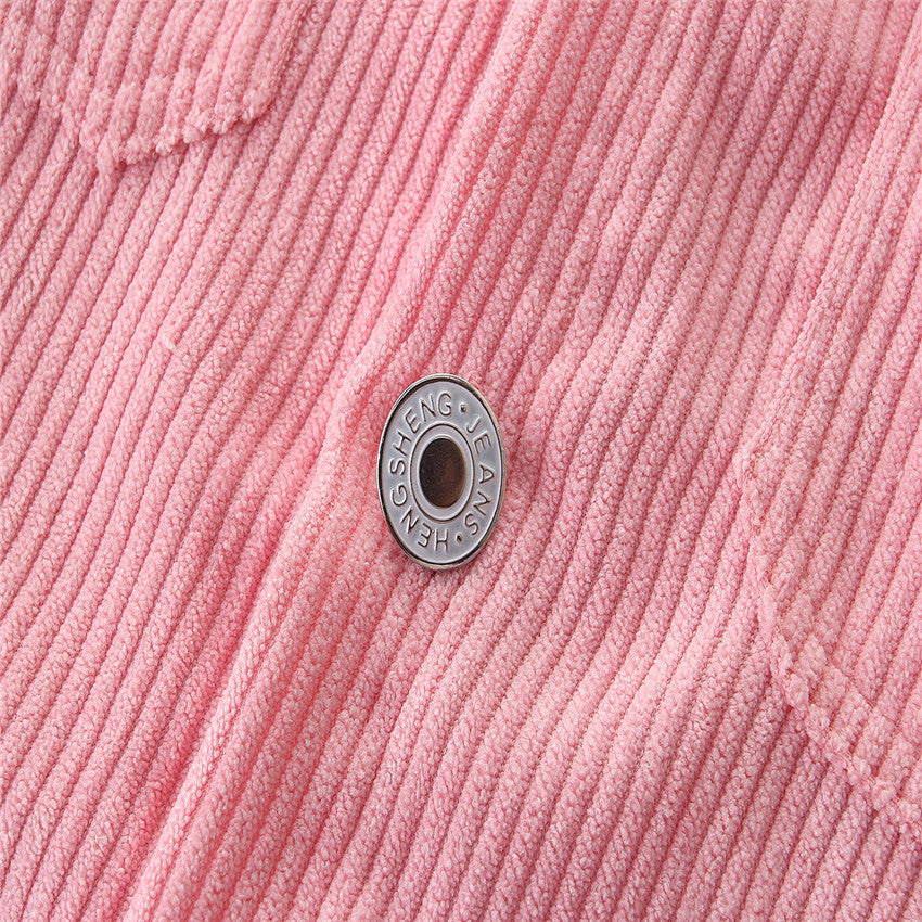 Girls Pink Self Design Windcheater Cotton Tailored Jacket