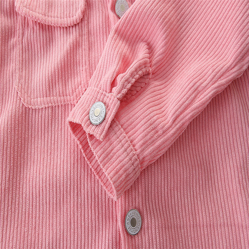 Girls Pink Self Design Windcheater Cotton Tailored Jacket