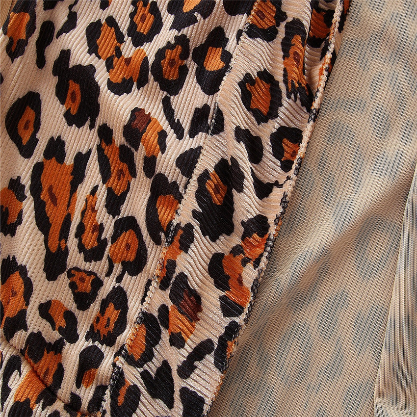 Girls Brown Abstract Printed Spread Collar Cotton Tailored Jacket