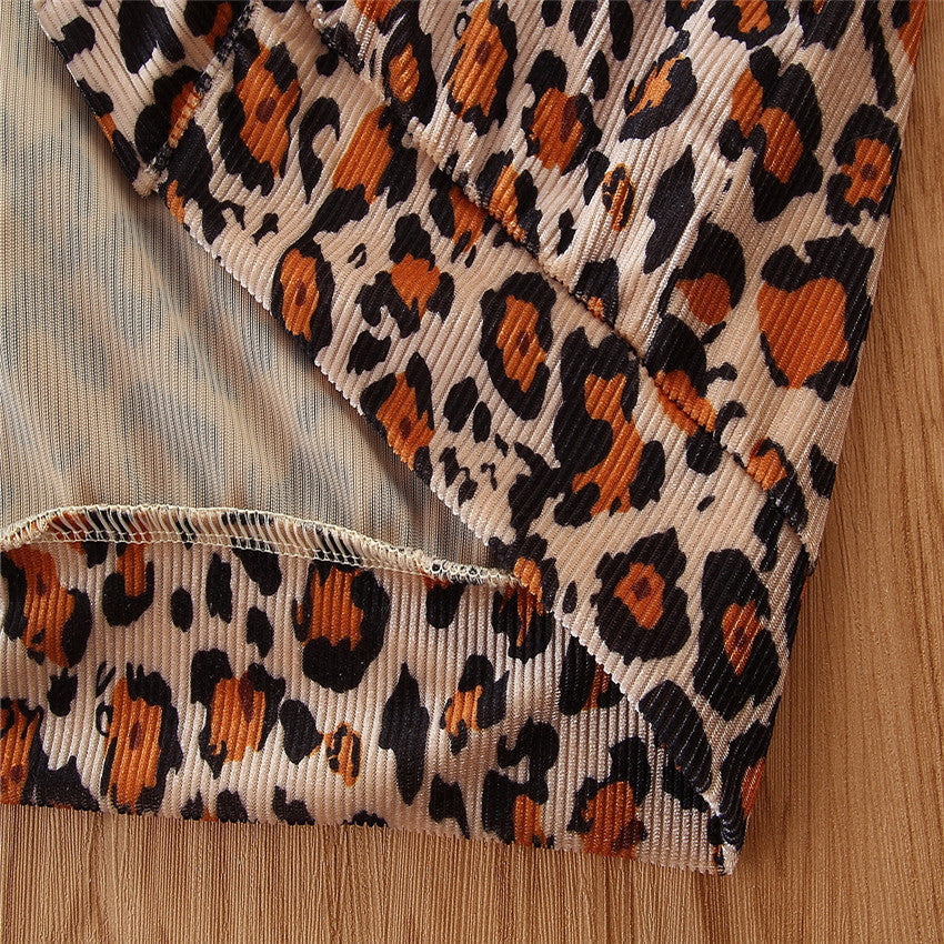 Girls Brown Abstract Printed Spread Collar Cotton Tailored Jacket