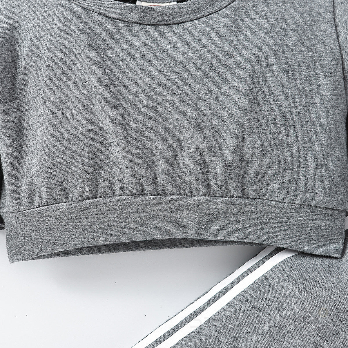 Girls Grey Bell Sleeve Top with Trousers