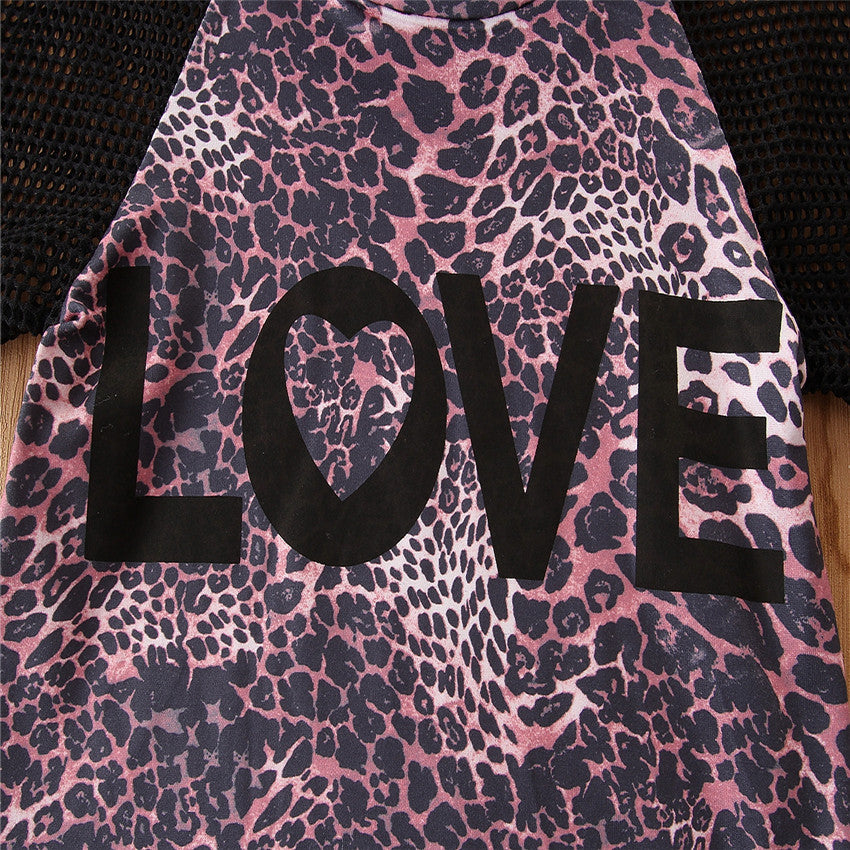 Girls Black & Pink Printed T-shirt with Shorts