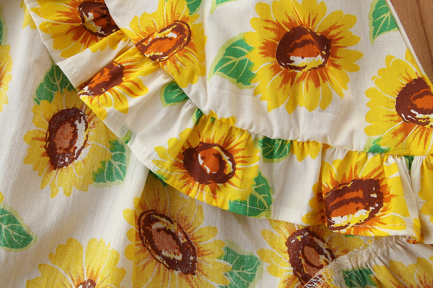 Girls Yellow Printed Top with Shorts