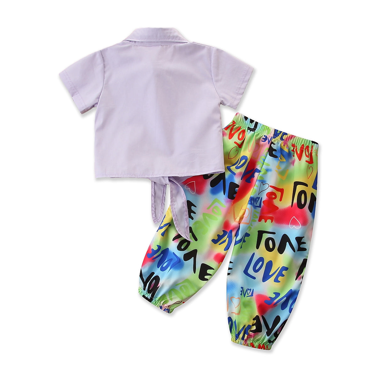 Girls Purple Top with Pyjamas