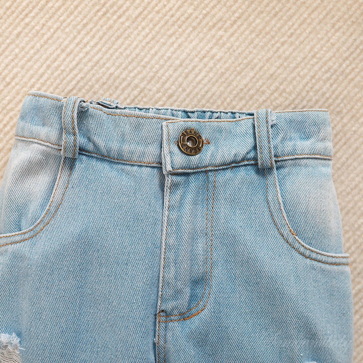 Girls White Top With Trousers