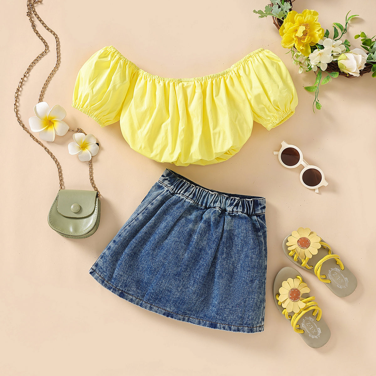 Girls Top with Skirt