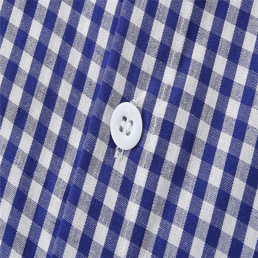 Boys Blue Checked Top with Shorts