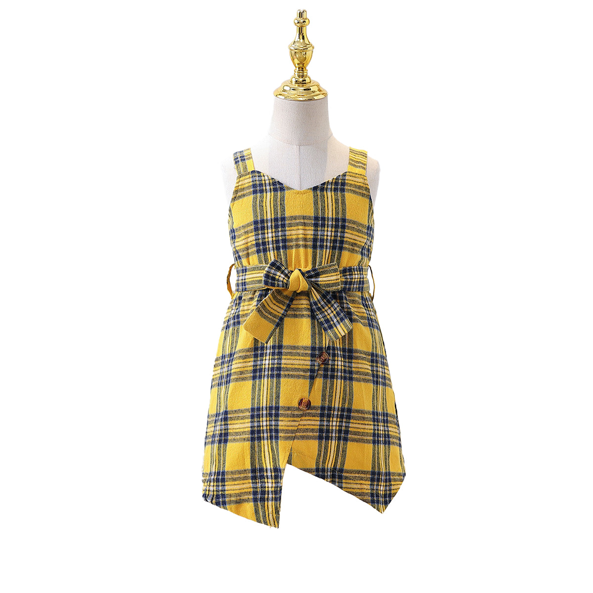 Checked A-Line Dress