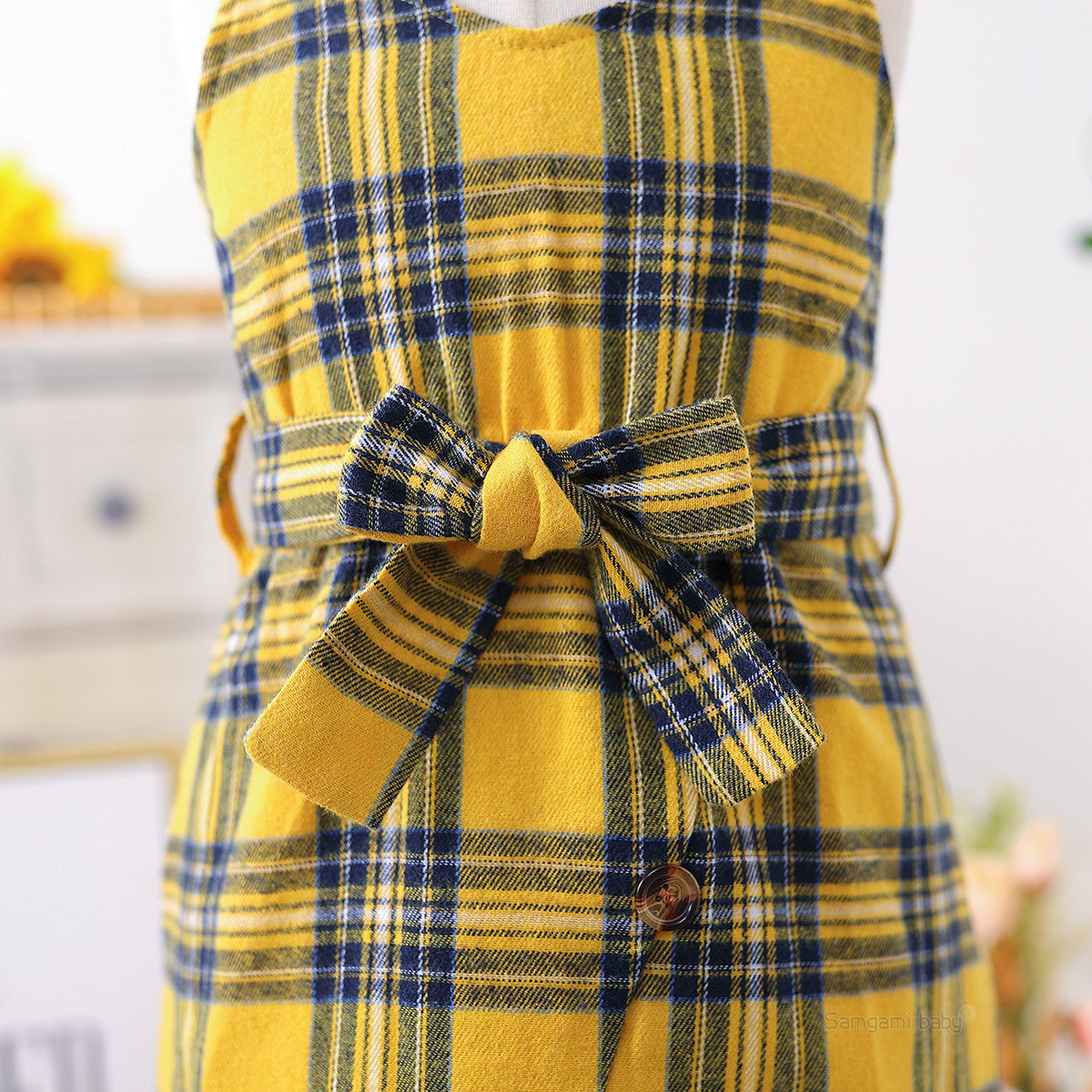 Checked A-Line Dress