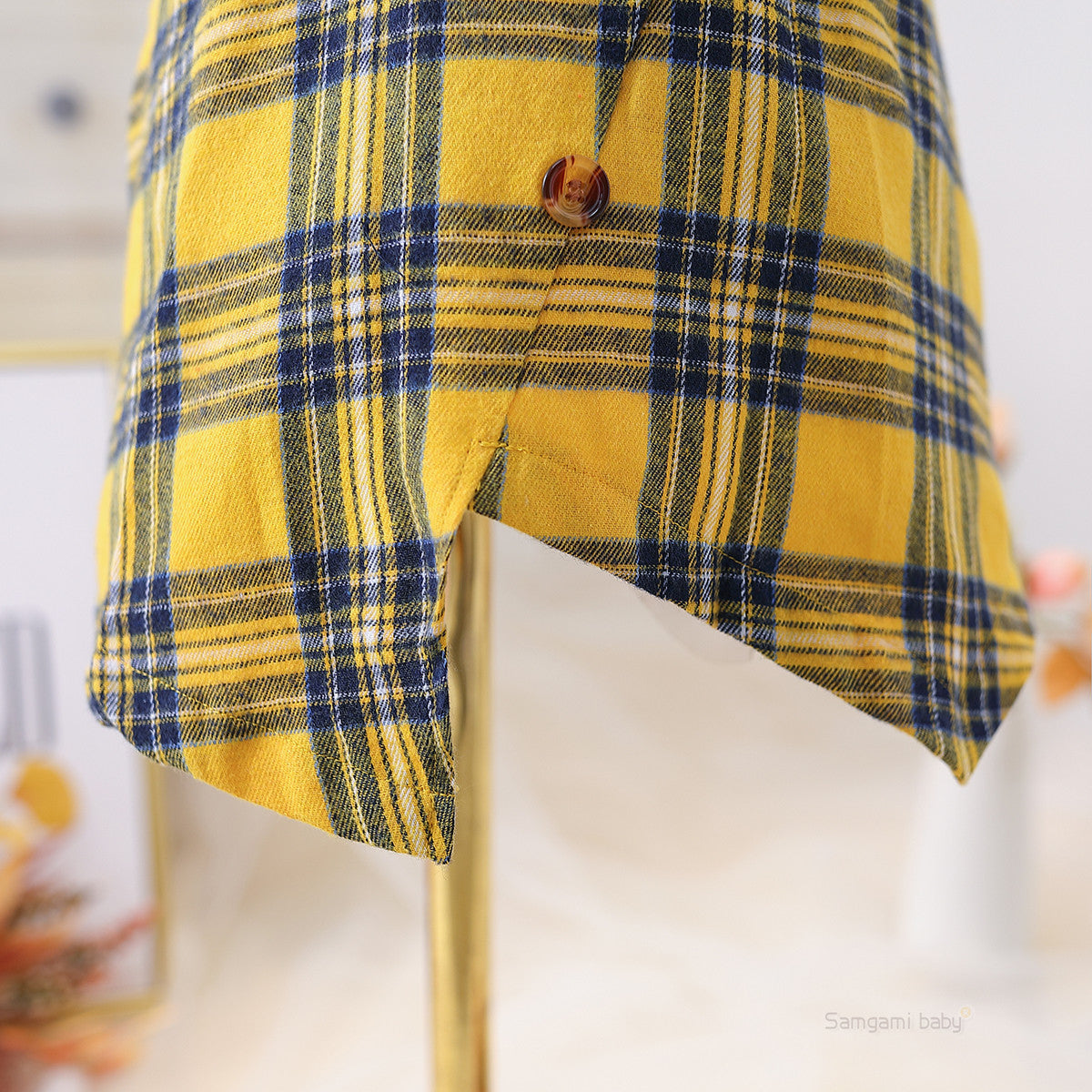 Checked A-Line Dress