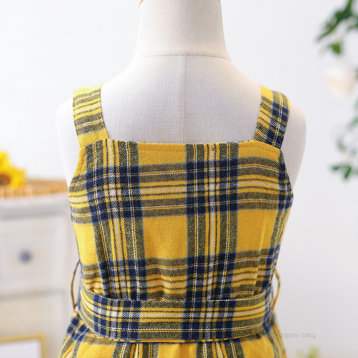 Checked A-Line Dress