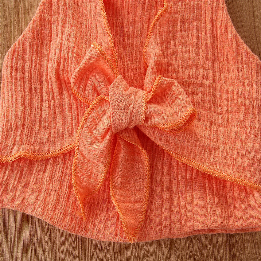 Girls Pink Self Design Top with Printed Shorts
