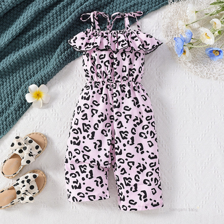 Girls Printed Basic Jumpsuit