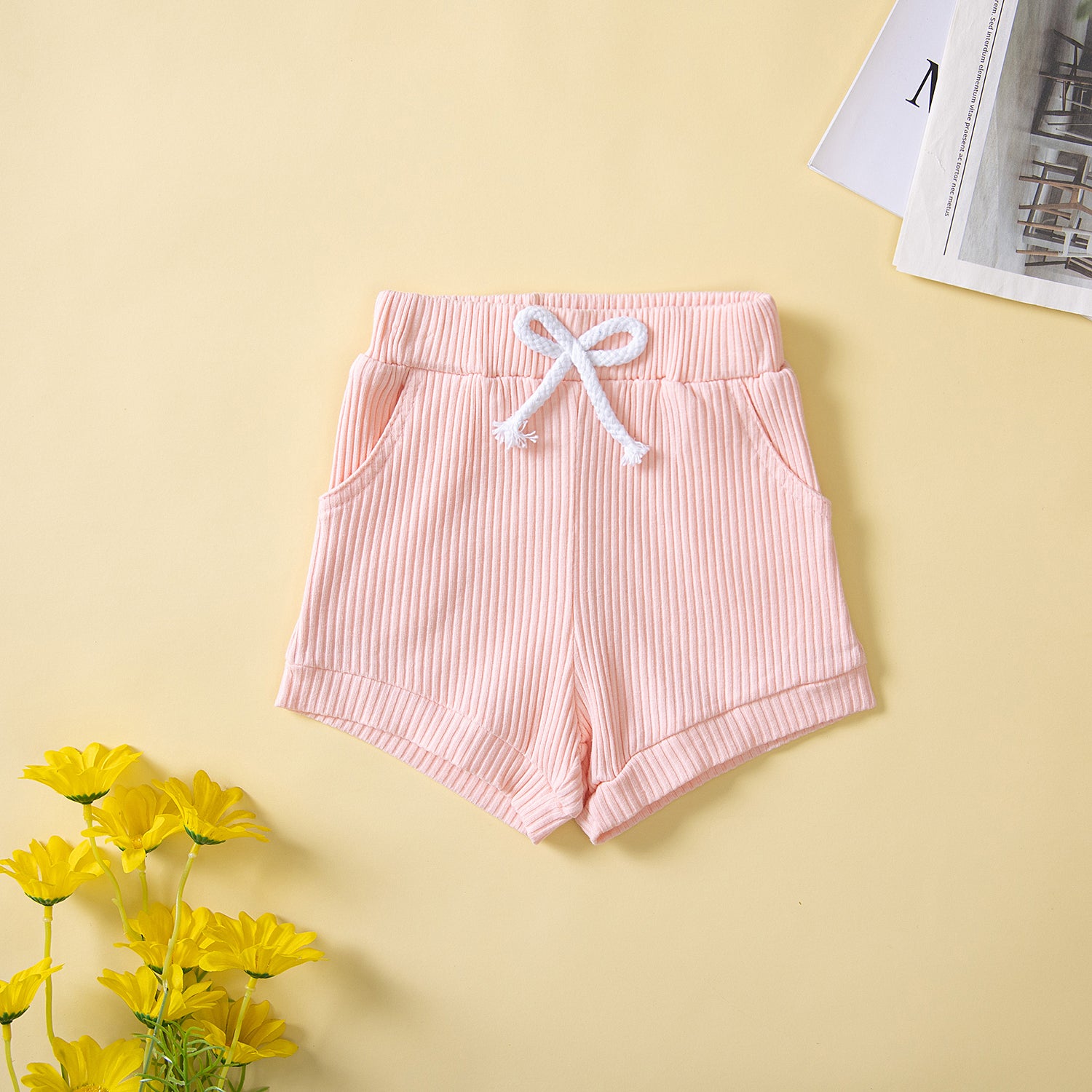 Girls Grey & Pink Printed T-shirt with Shorts