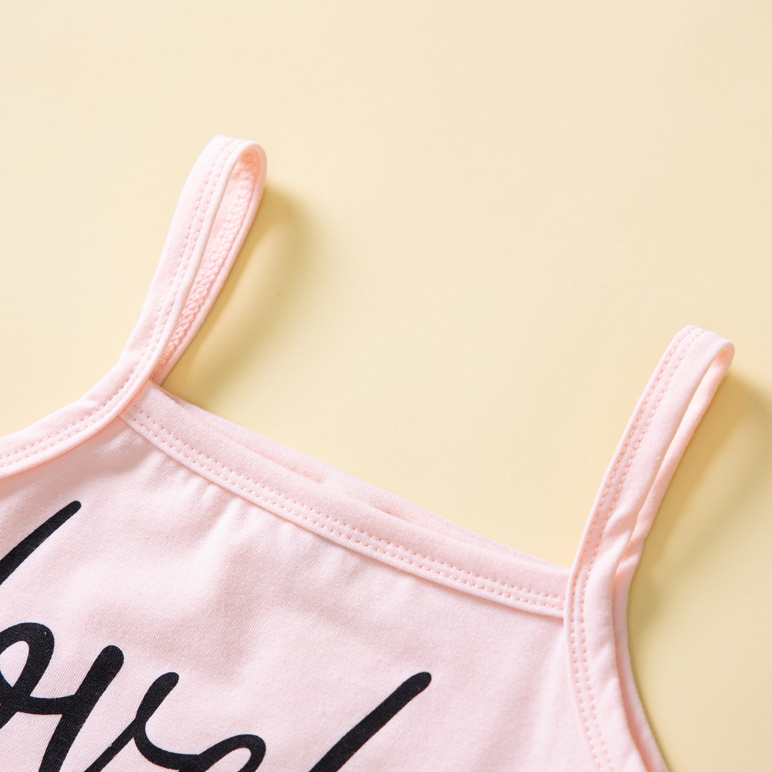 Girls Pink Printed Top With Shorts