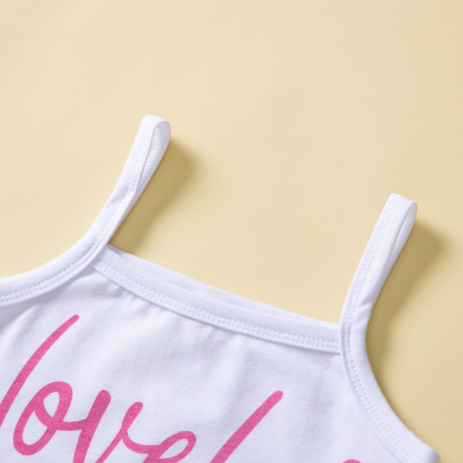 Girls Pink Printed Top With Shorts