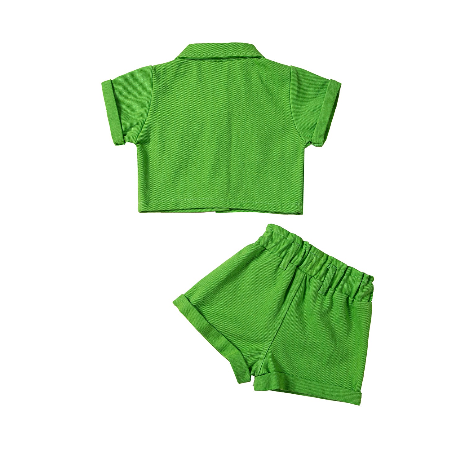 Girls Green Top With Shorts