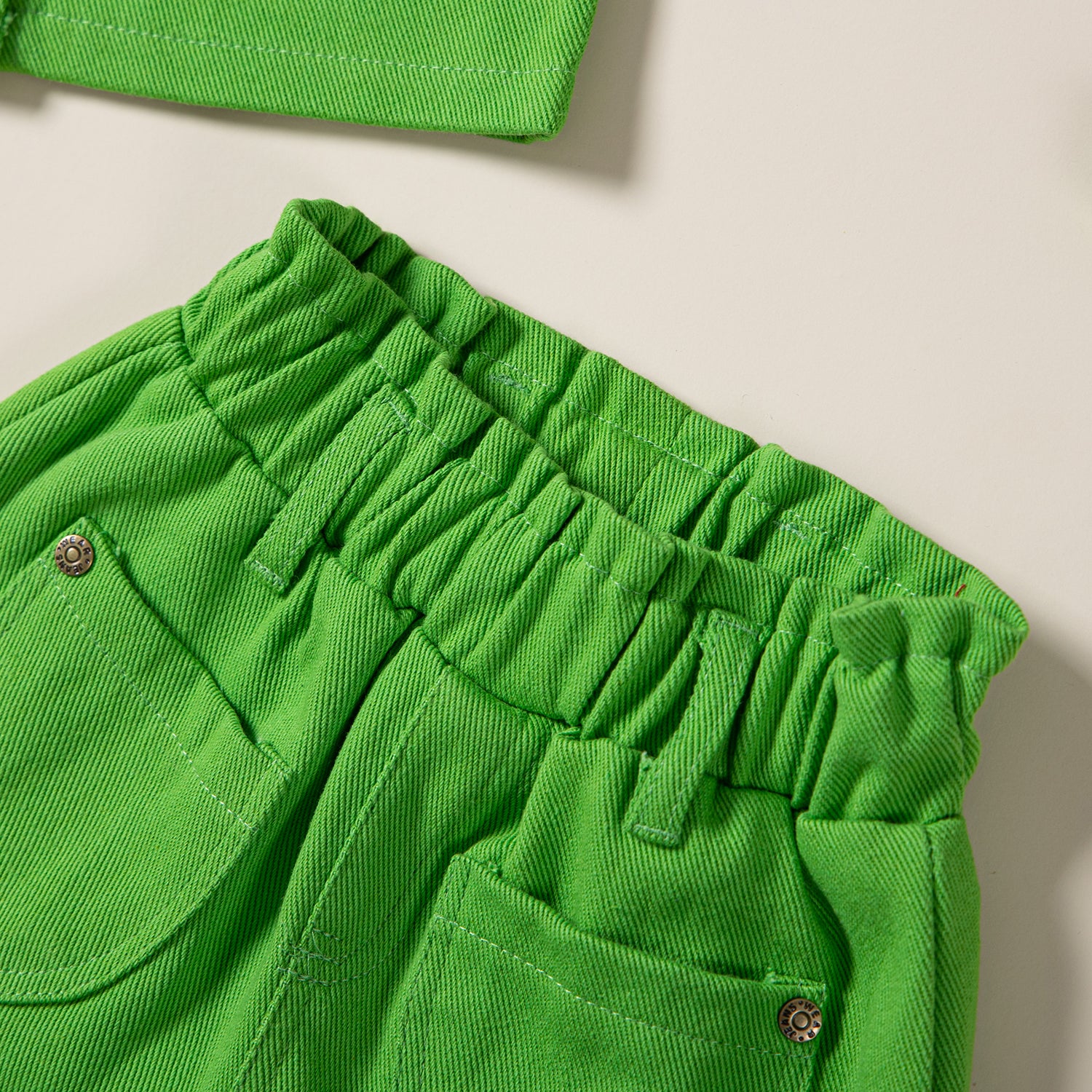 Girls Green Top With Shorts