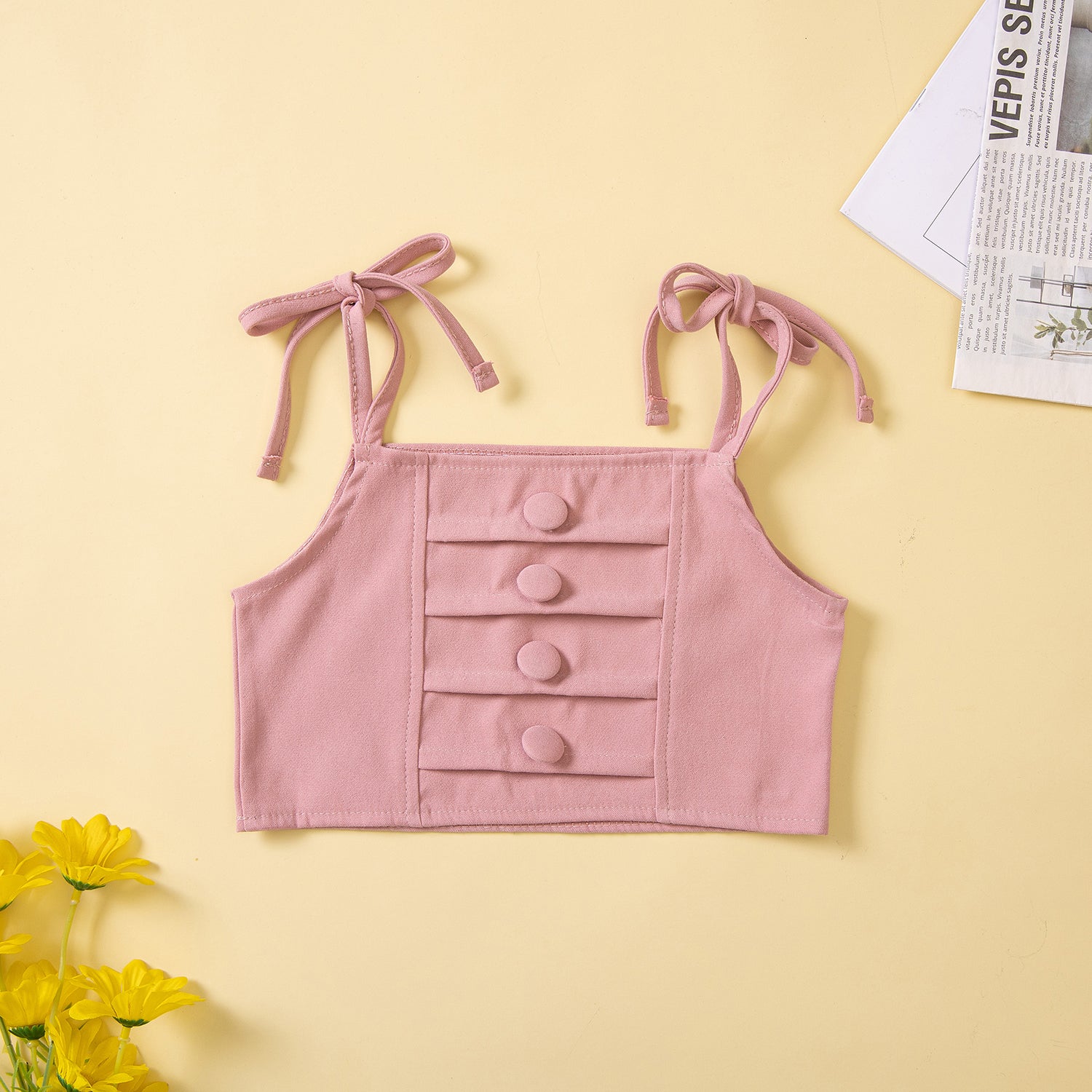 Girls Pink Top With Skirt