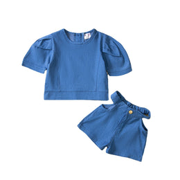 Girls Blue Top With Shorts