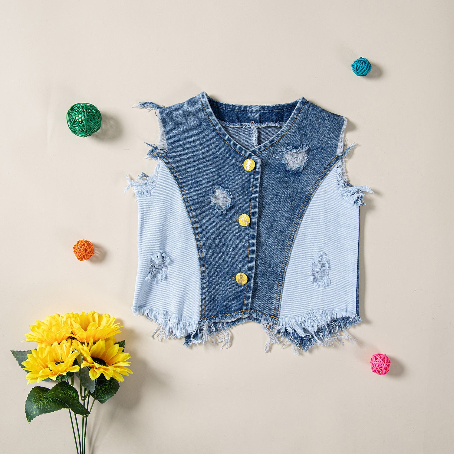 Girls Blue Top With Skirt