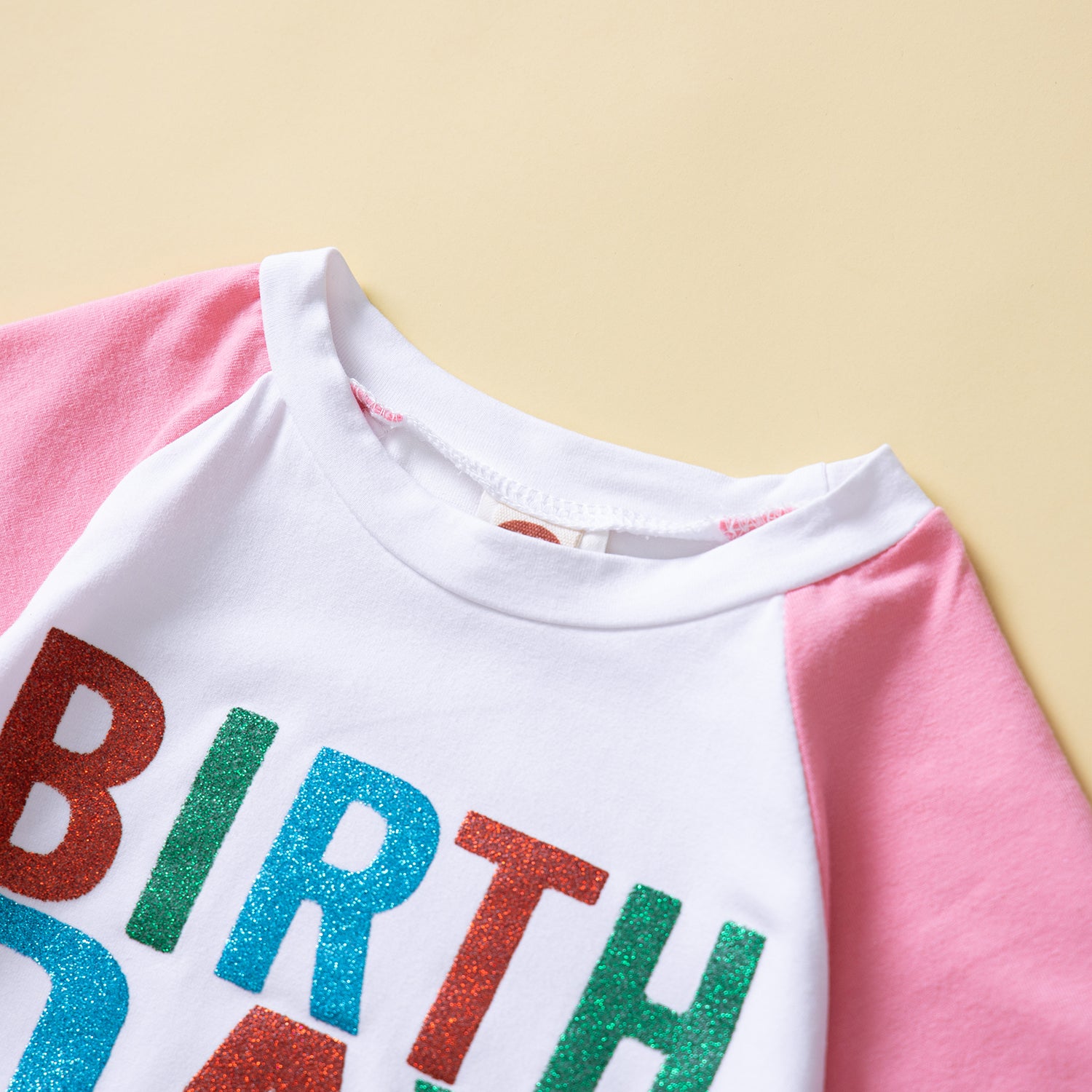 Girls Pink Typography Printed T-shirt with Skirt