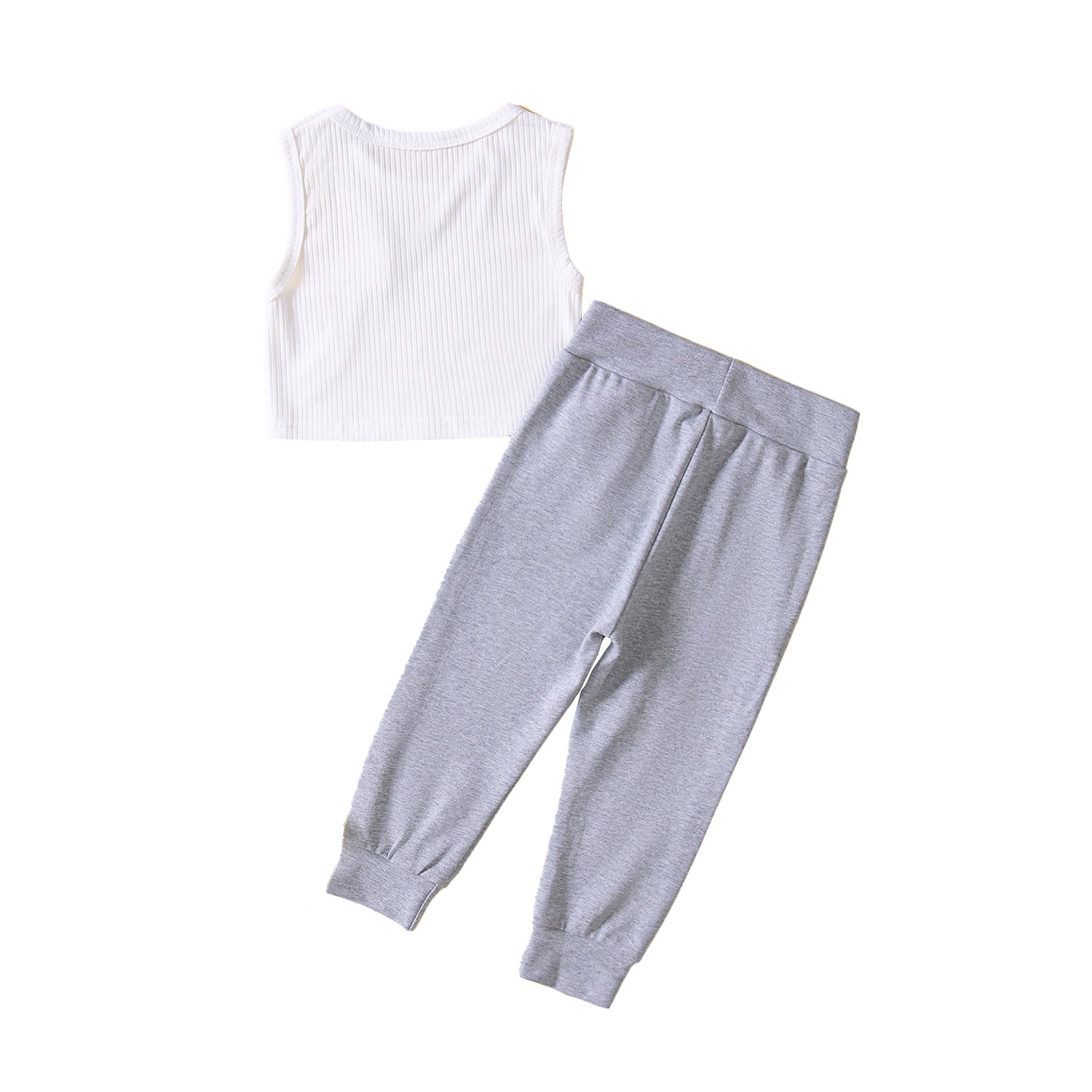 Girls White T-shirt with Trousers