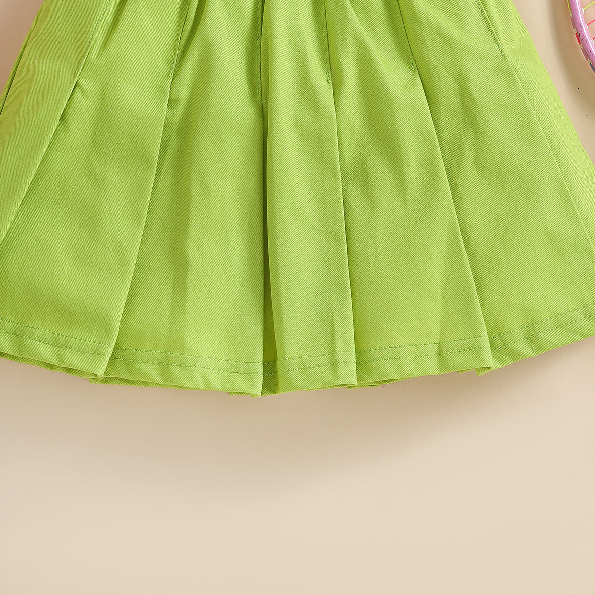 Girls Printed Top with Skirt