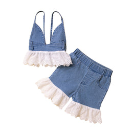 Girls Blue Top with Shorts