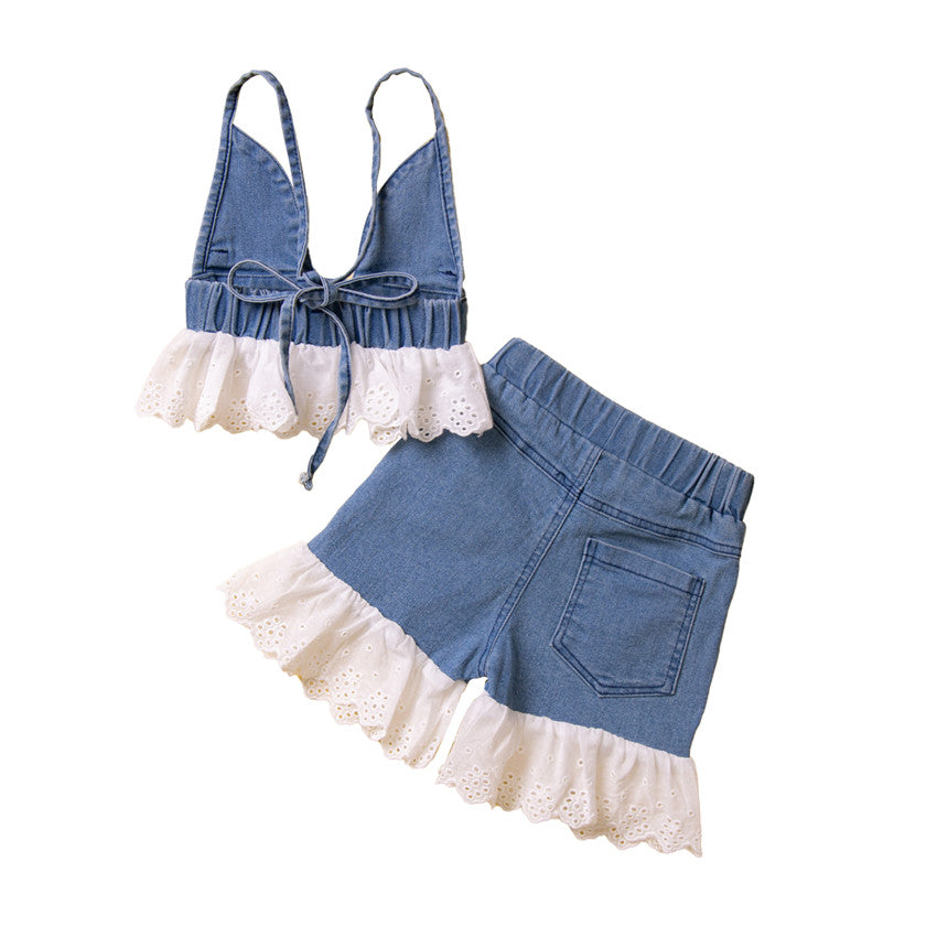 Girls Blue Top with Shorts