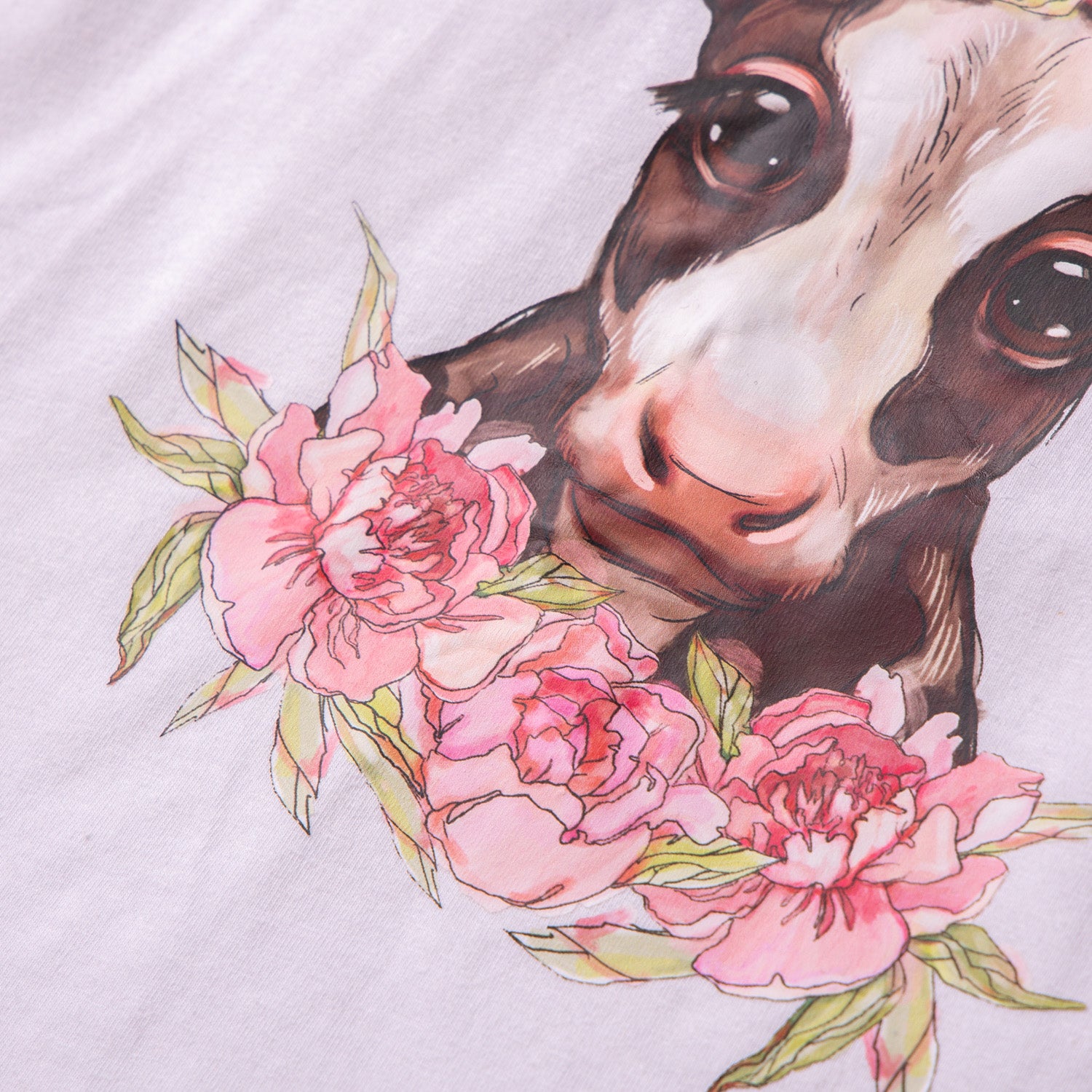 Girls White & Pink Printed T-Shirt With Sharara