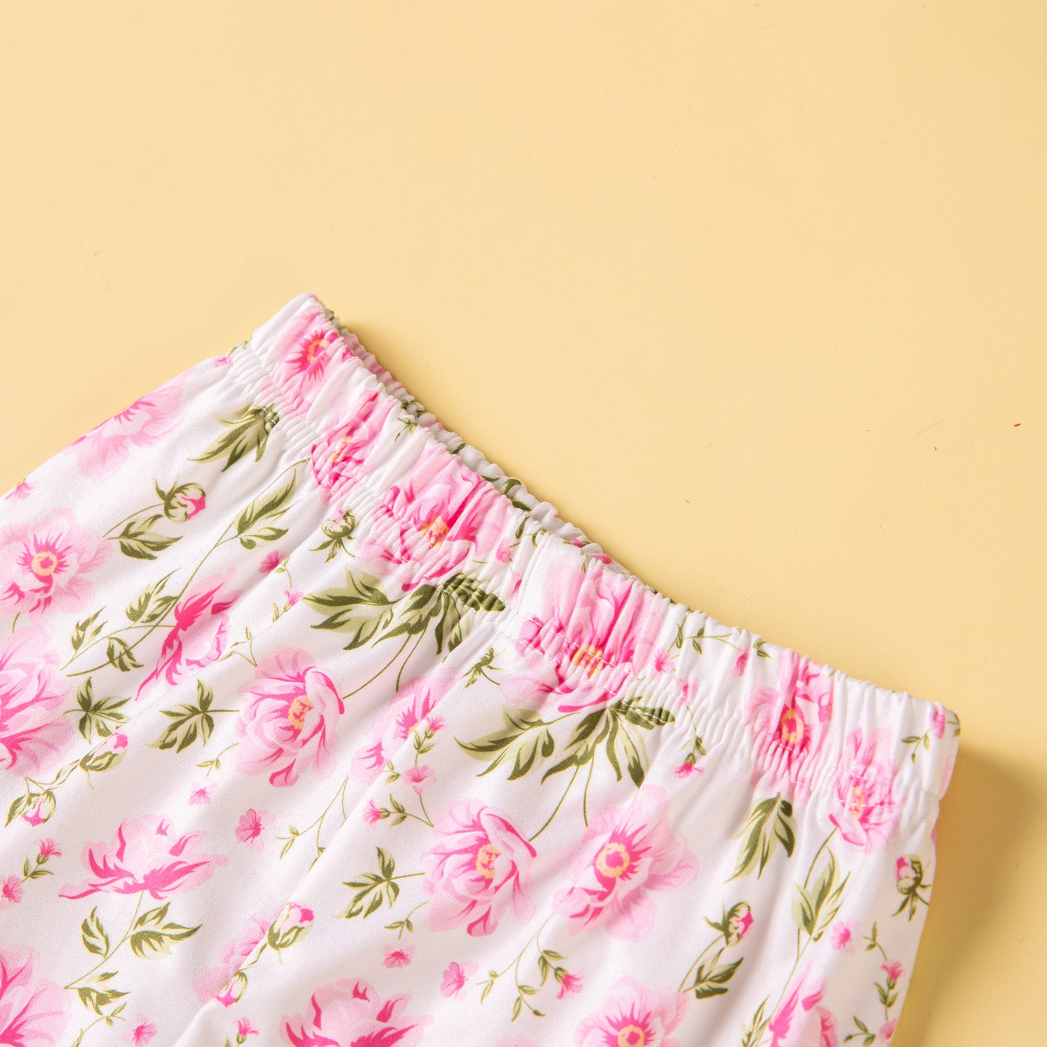 Girls White & Pink Printed T-Shirt With Sharara