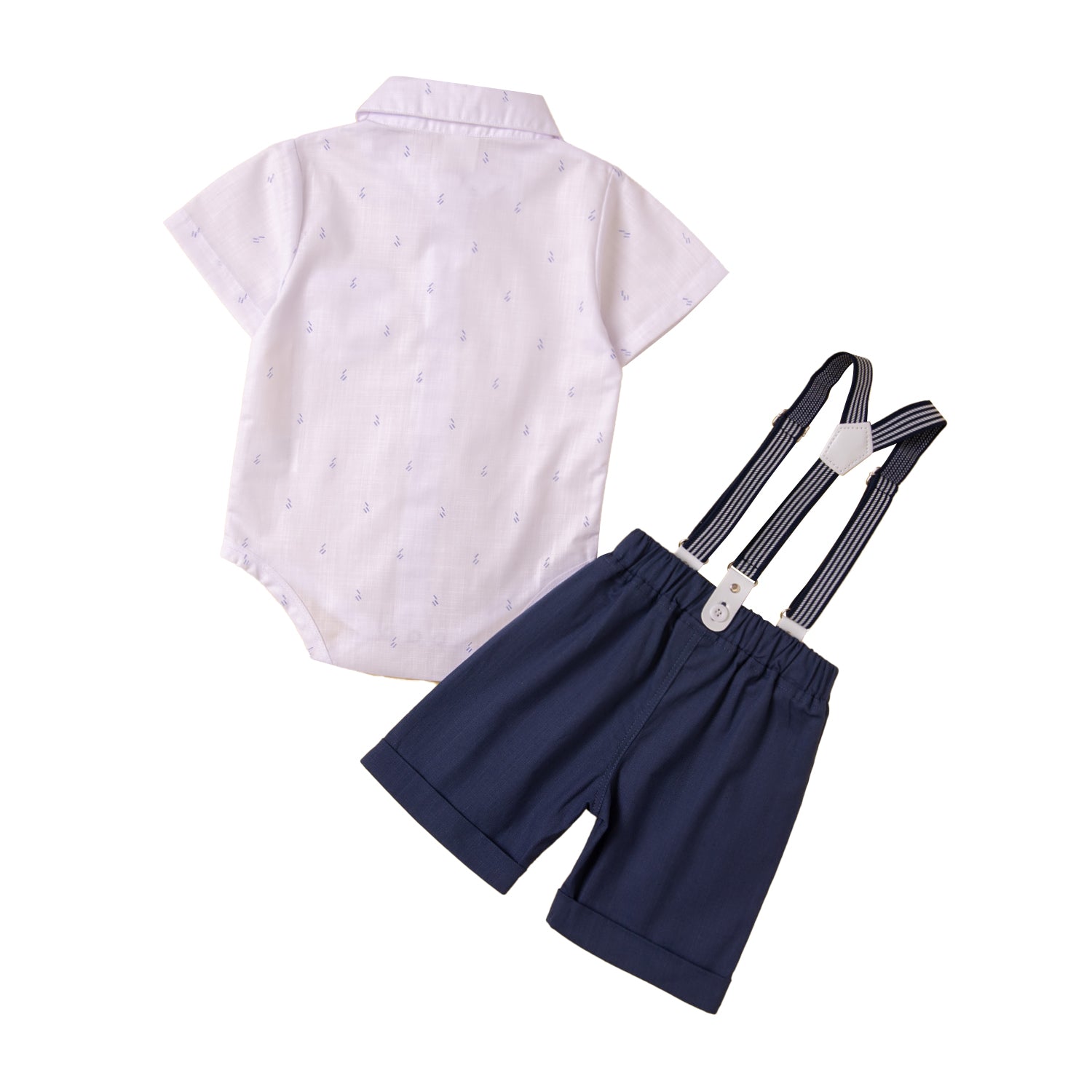 Boys White & Blue Shirt With Shorts