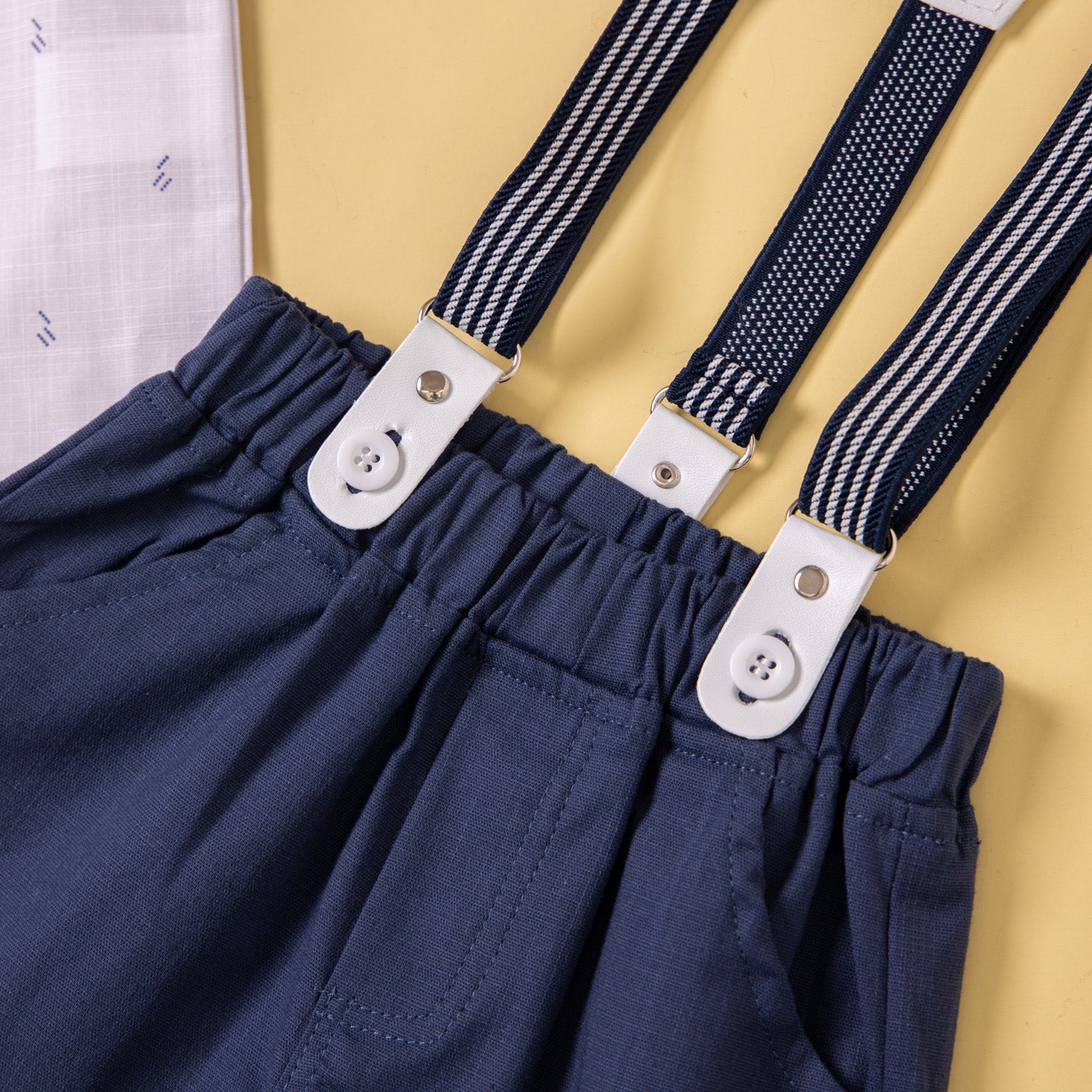 Boys White & Blue Shirt With Shorts