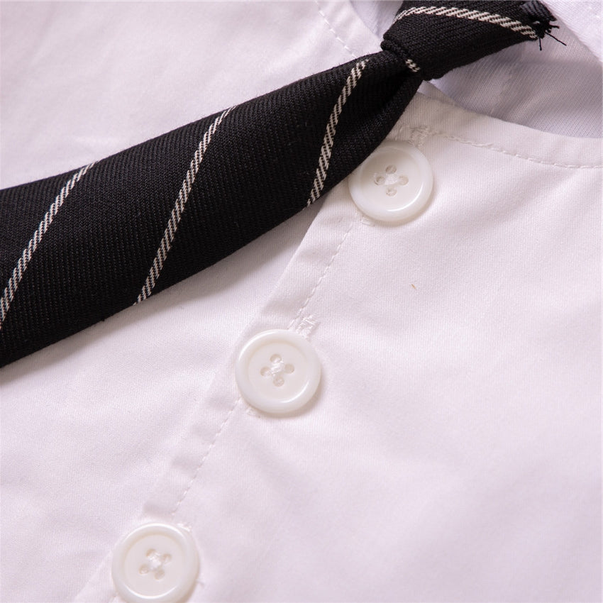 Infant Boys White Cotton Rompers With Cap