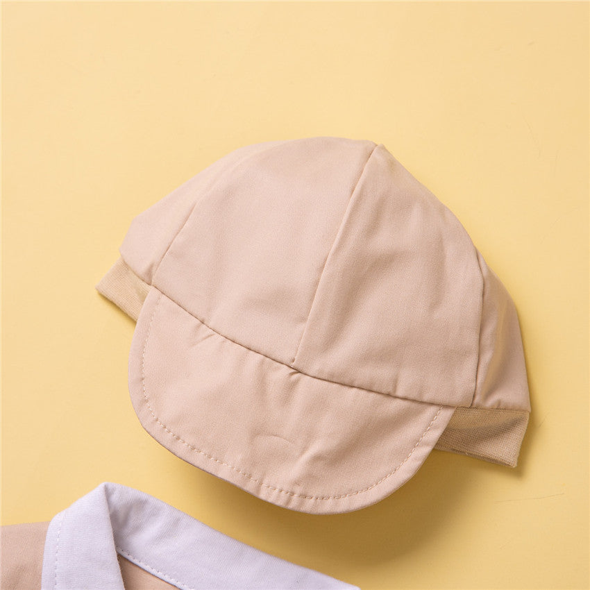 Infant Boys Khaki Cotton Rompers