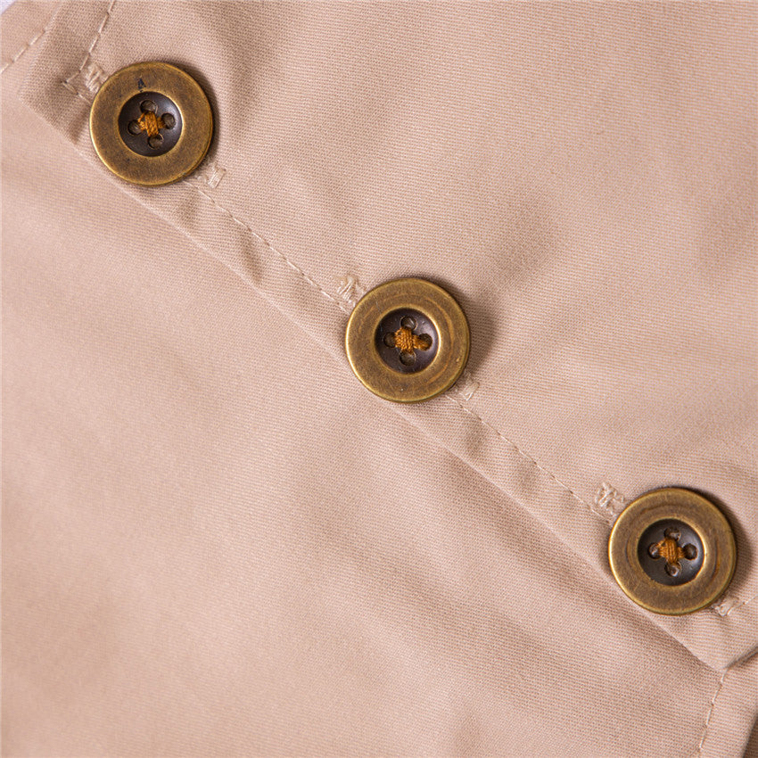 Infant Boys Khaki Cotton Rompers
