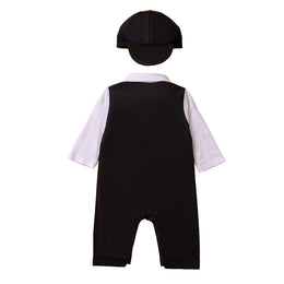 Black Infants Boys Cotton Rompers