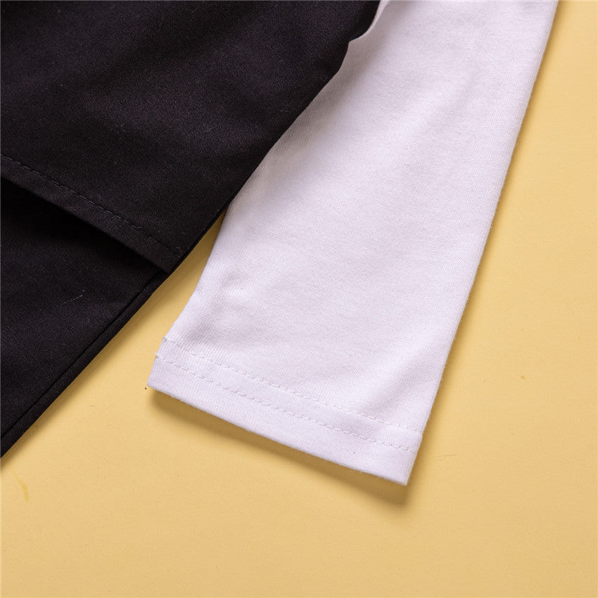 Black Infants Boys Cotton Rompers