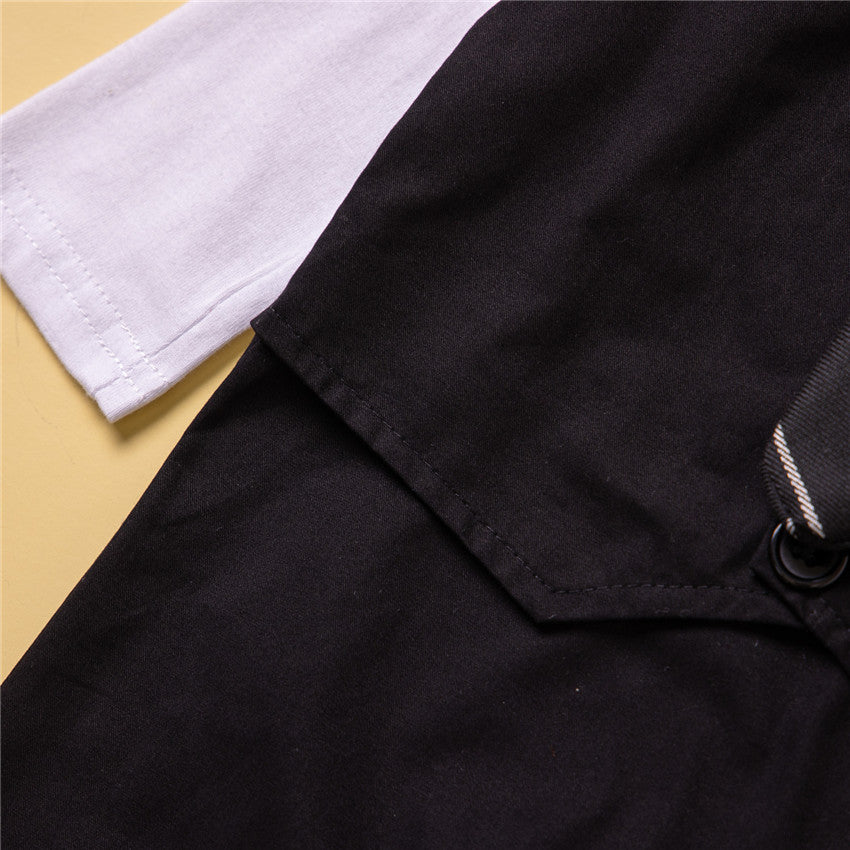 Black Infants Boys Cotton Rompers